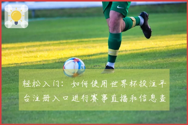 轻松入门：如何使用世界杯投注平台注册入口进行赛事直播和信息查询